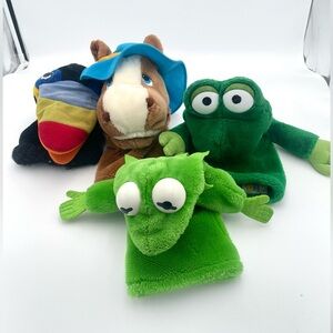 Vintage 1980’s Dakin Hand Puppets Set of 4